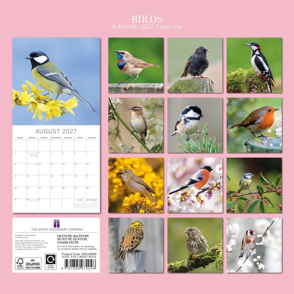 Birds 2027 Wall Calendar First Alternate Image