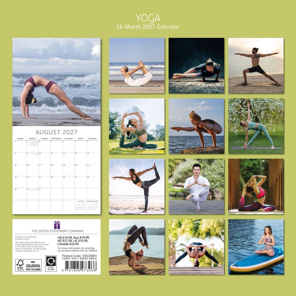 Yoga 2027 Wall Calendar First Alternate Image
