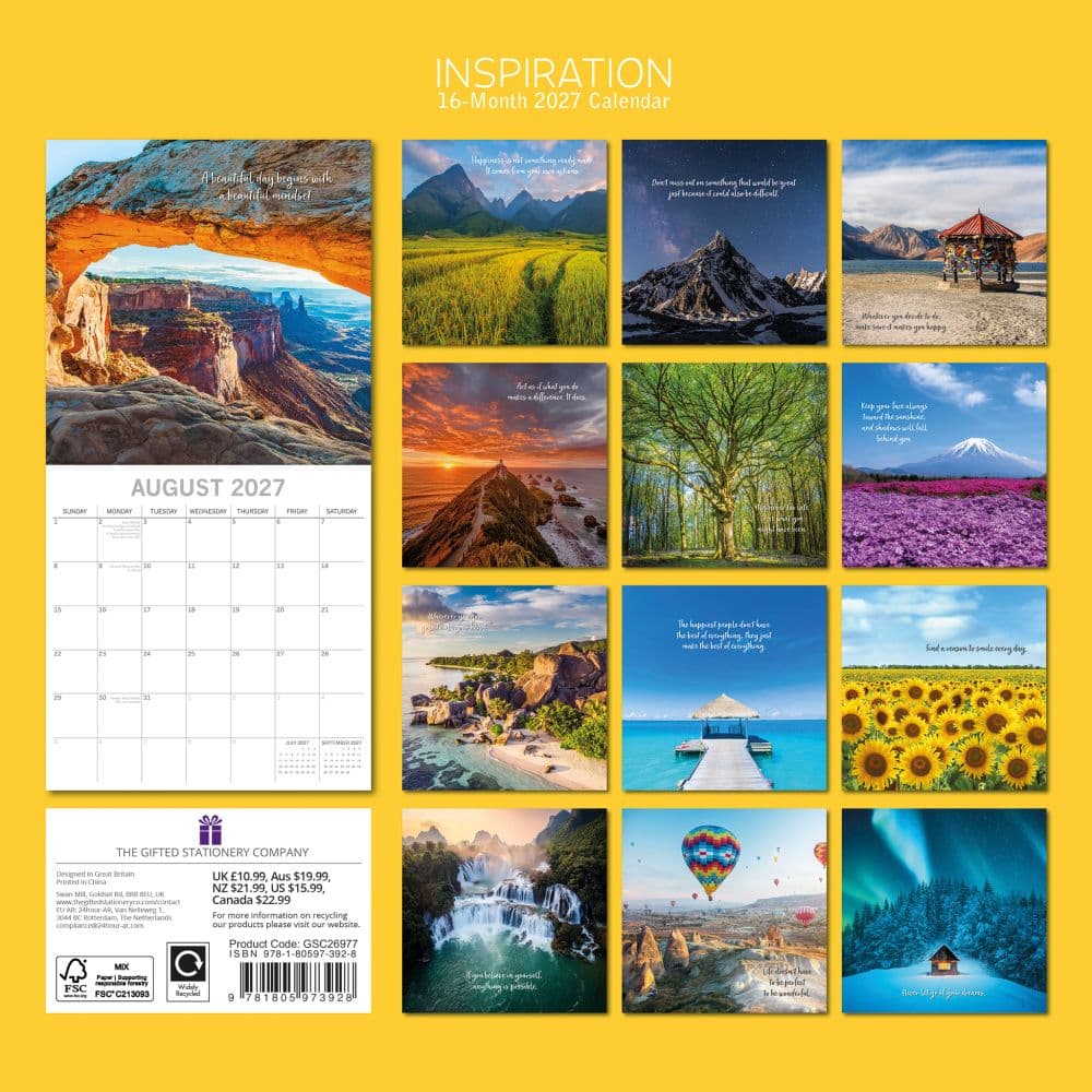 Inspiration 2027 Wall Calendar First Alternate Image
