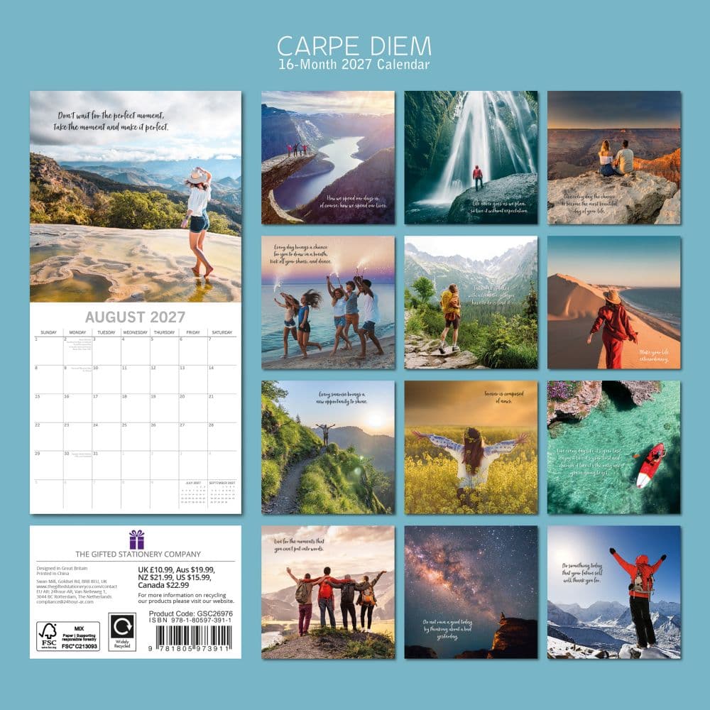 Carpe Diem 2027 Wall Calendar First Alternate Image