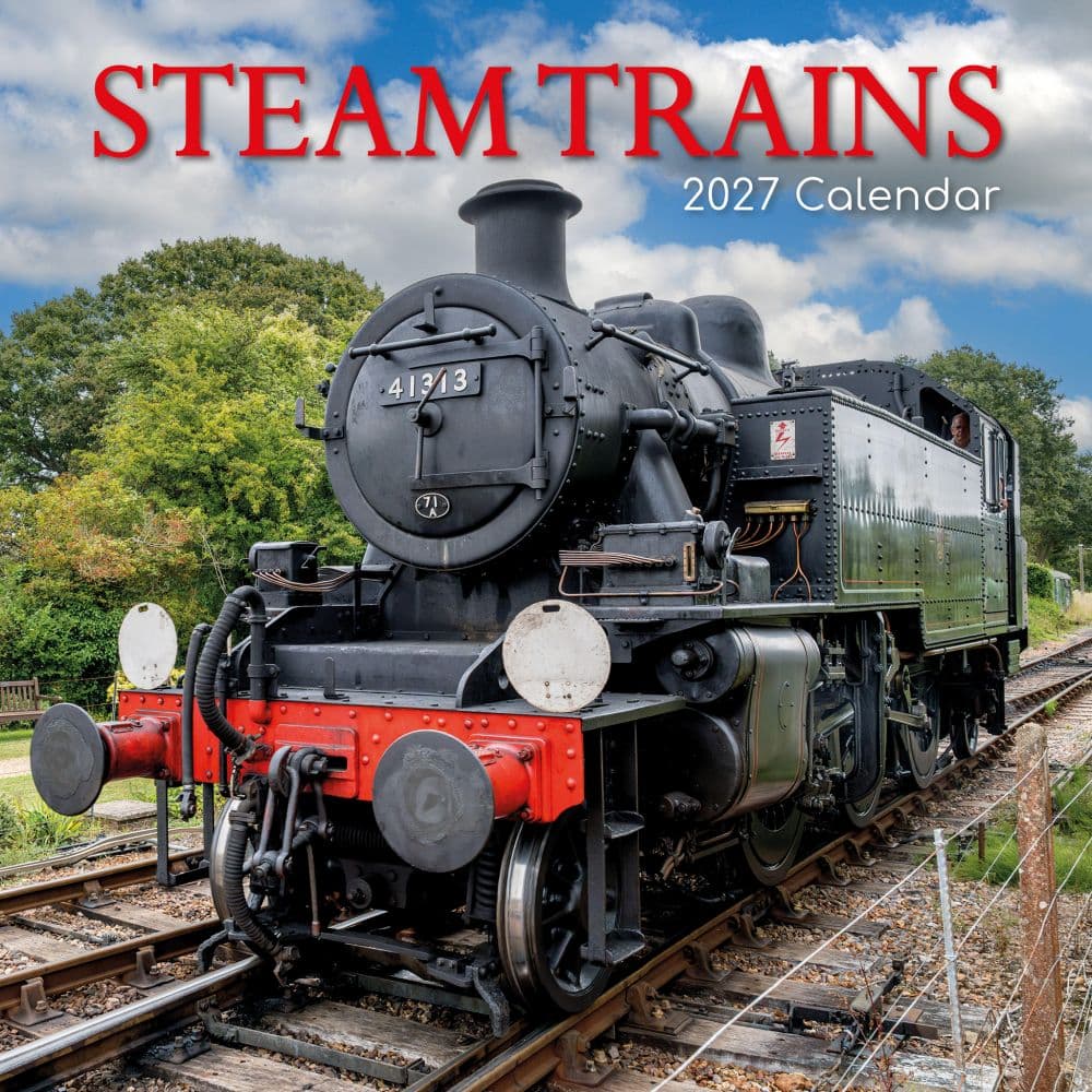 image Steam Trains 2027 Wall Calendar Main Product Image