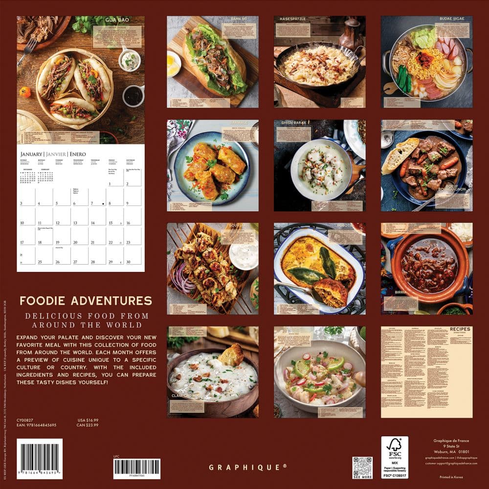 Foodie Adventures 2027 Wall Calendar First Alternate Image