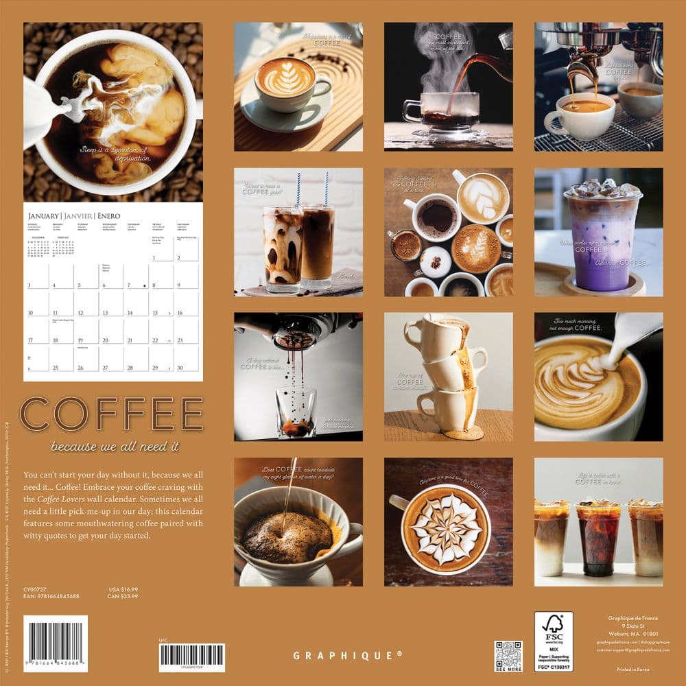 Coffee 2027 Wall Calendar - Calendars.com