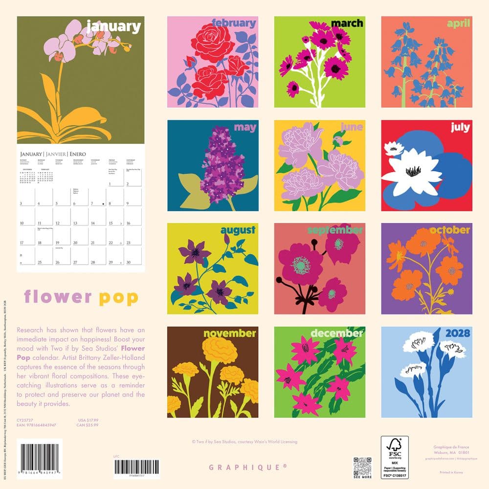 Flower Pop 2027 Wall Calendar First Alternate Image