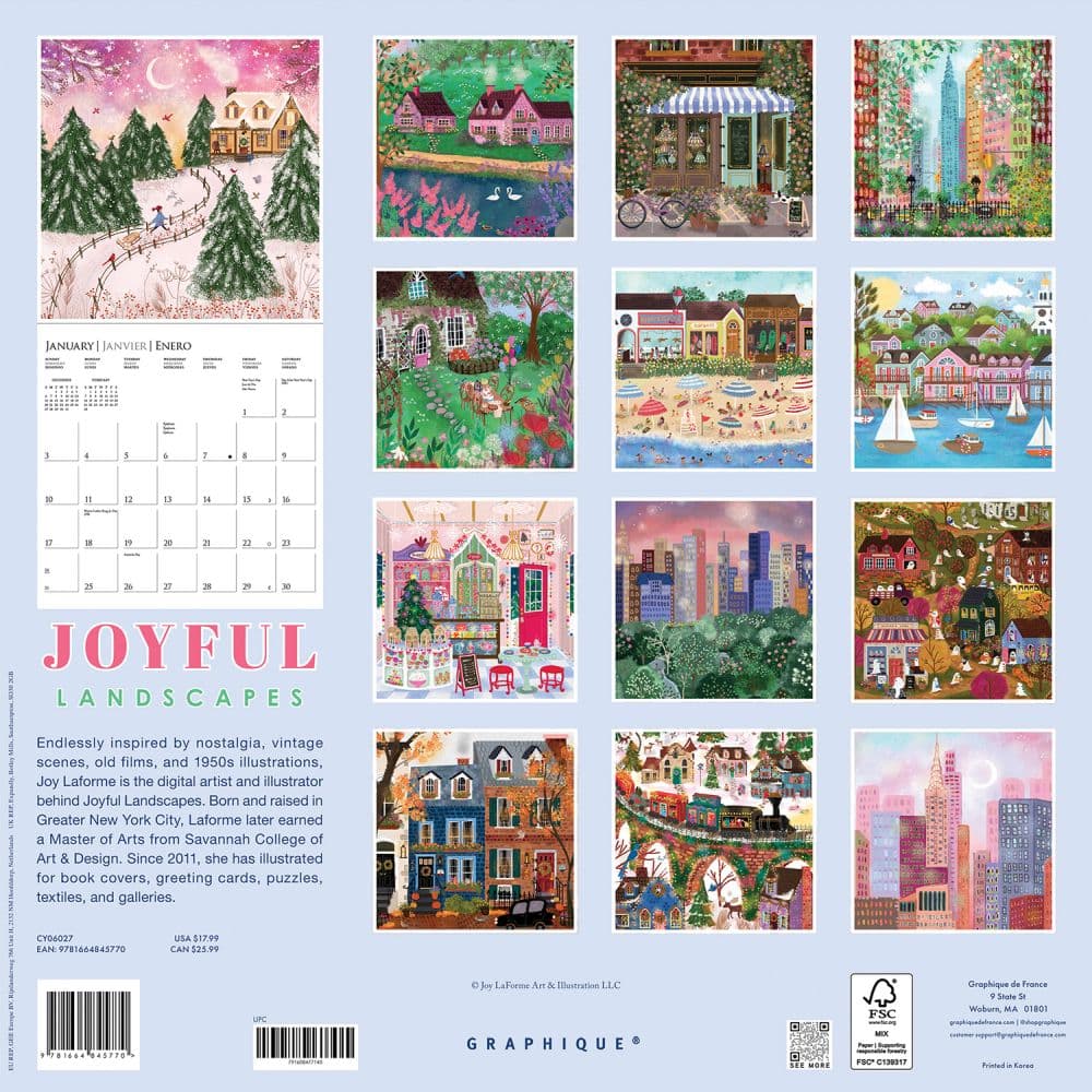 Joyful Landscapes 2027 Wall Calendar First Alternate Image