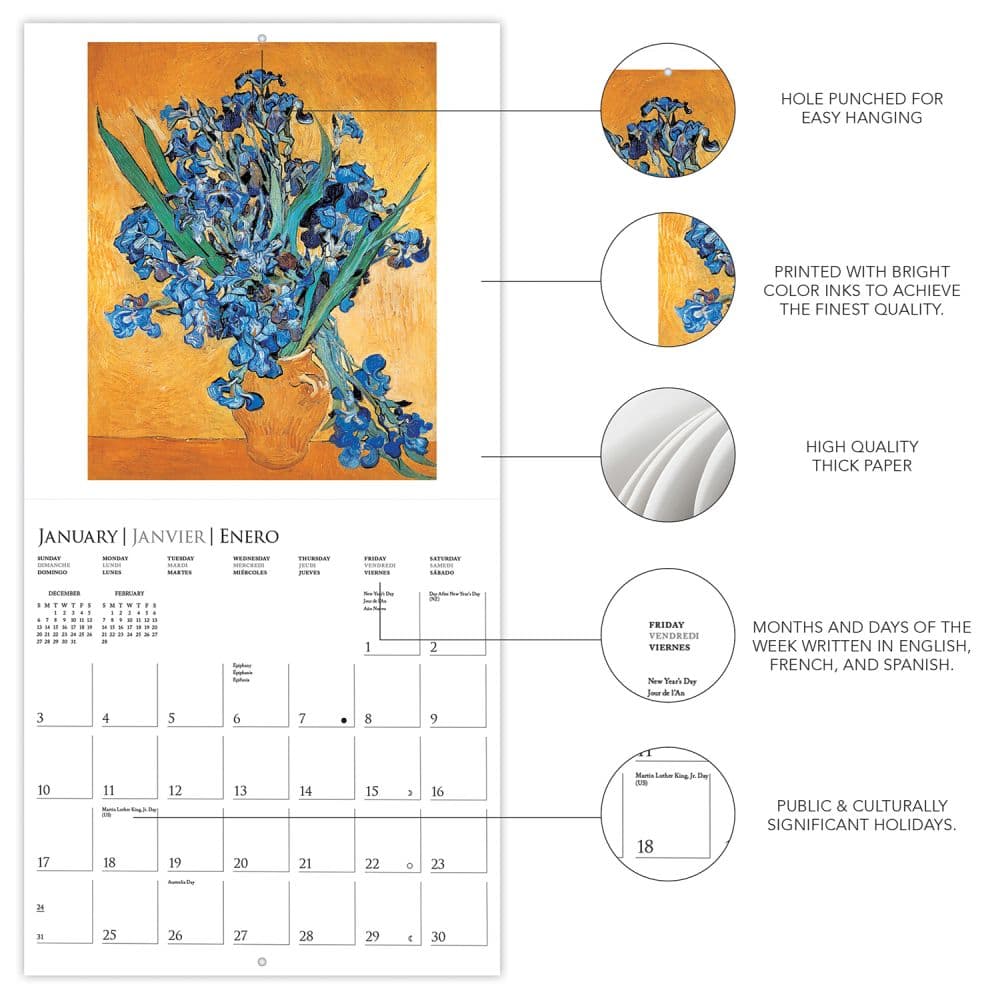 Van Gogh 2027 Wall Calendar Second Alternate Image