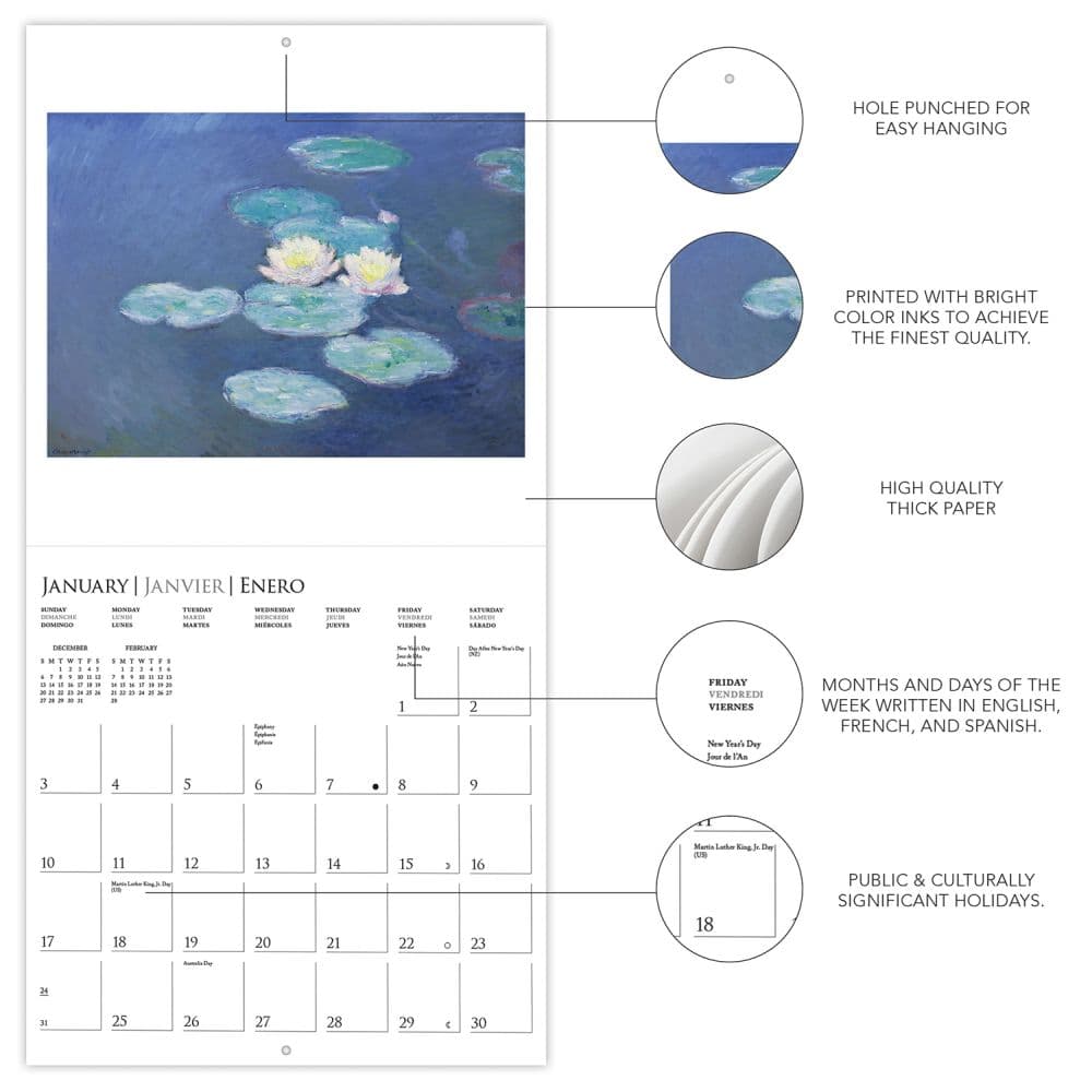 Monet 2027 Wall Calendar Second Alternate Image