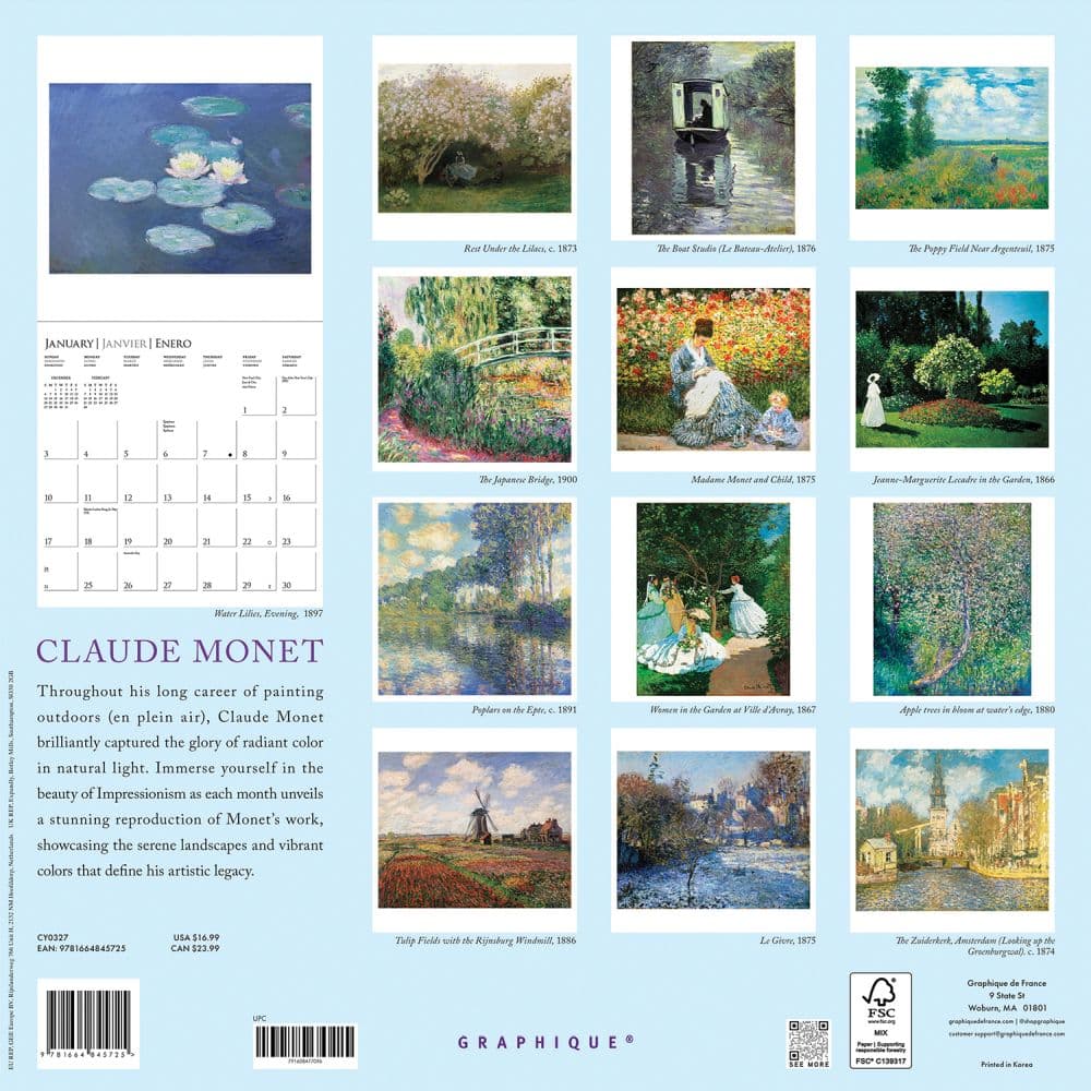 Monet 2027 Wall Calendar First Alternate Image
