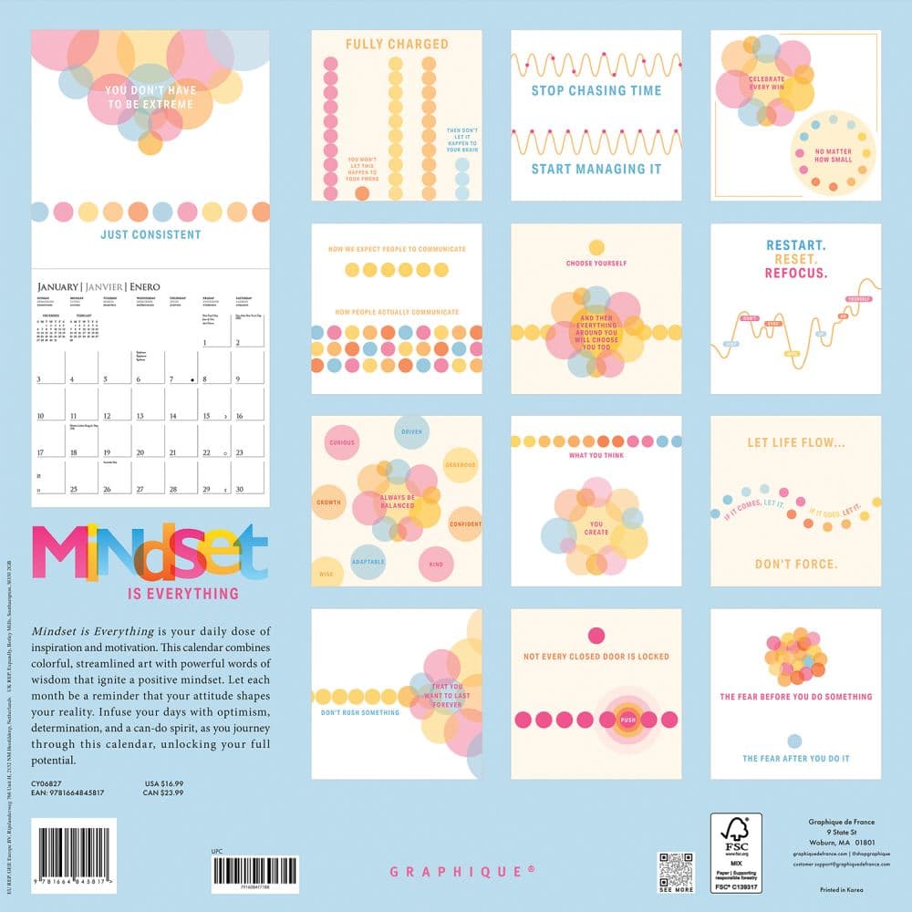 Mindset Is Everything 2027 Wall Calendar First Alternate Image