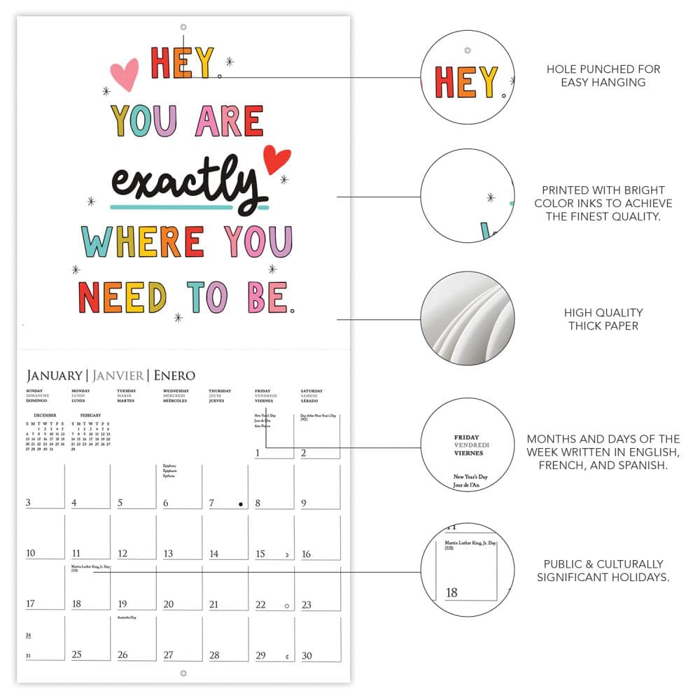 The Positive Calendar 2027 Wall Calendar Second Alternate Image