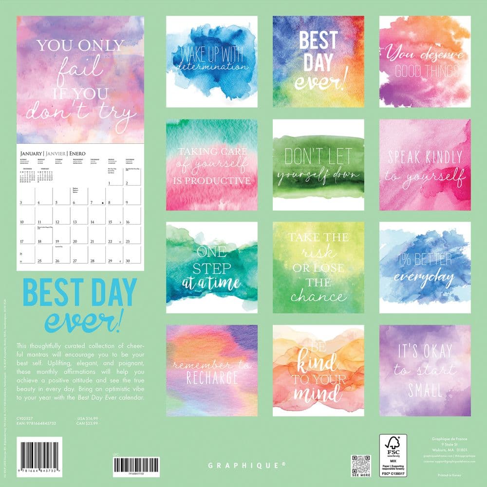 Best Day Ever 2027 Wall Calendar First Alternate Image