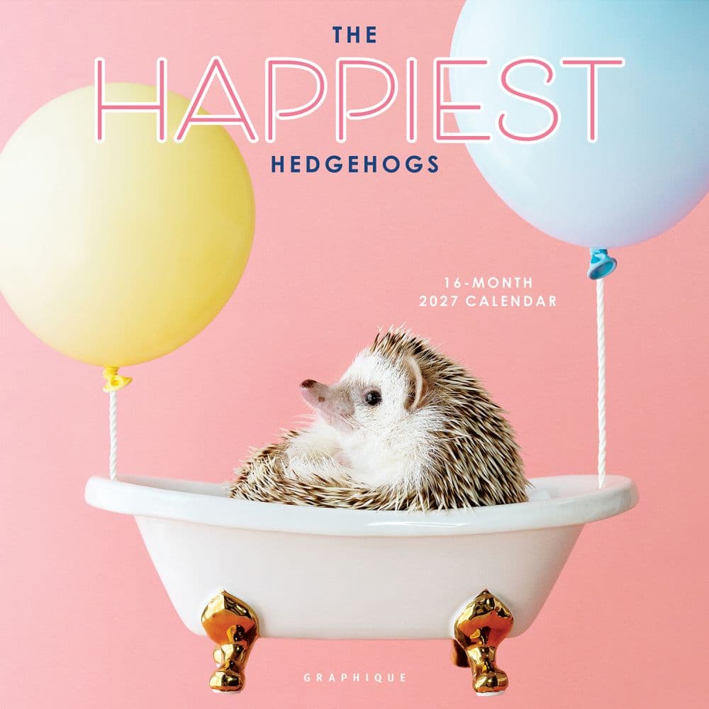 Happiest Hedgehogs 2027 Wall Calendar