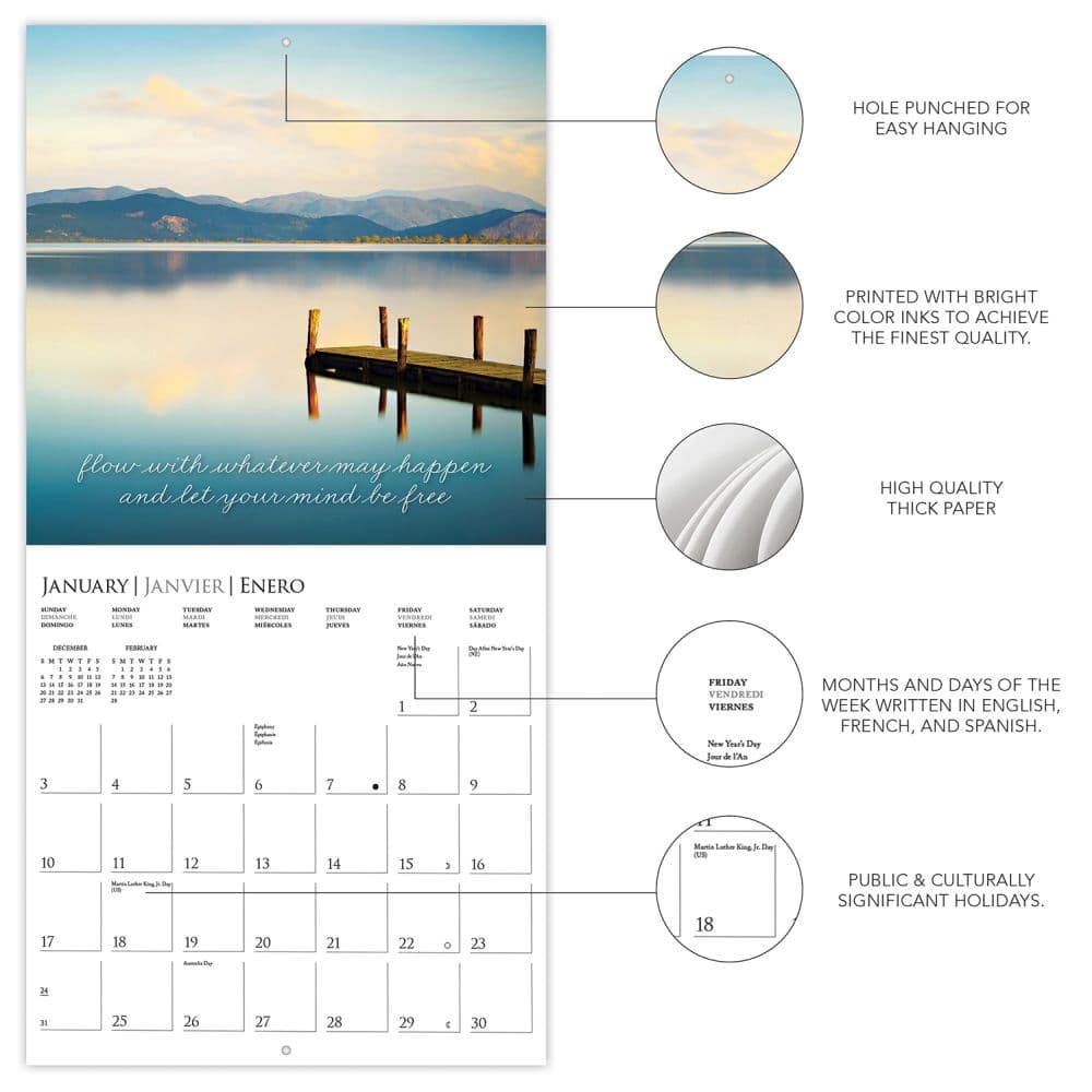 Serenity 2027 Wall Calendar Second Alternate Image