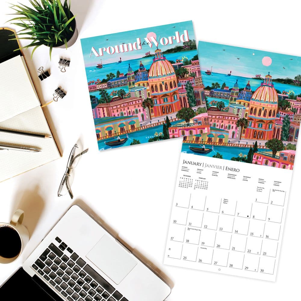 Around The World 2027 Wall Calendar Third Alternate Image