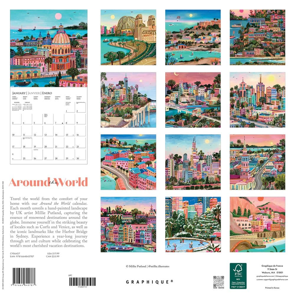Around The World 2027 Wall Calendar First Alternate Image