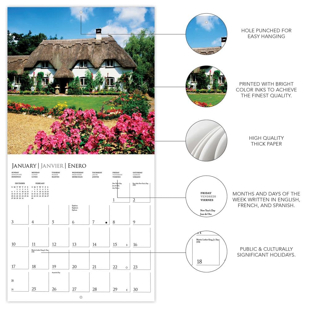 Cottages 2027 Wall Calendar Second Alternate Image