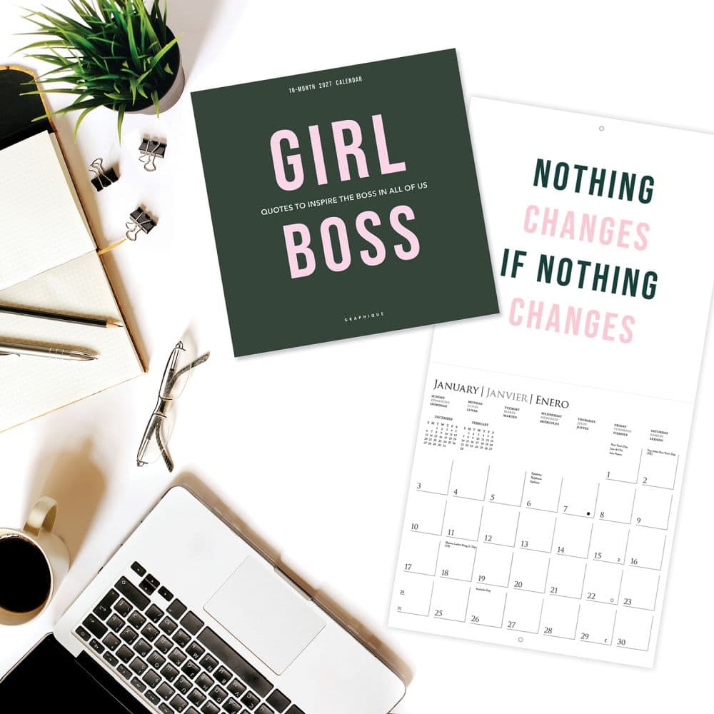 Girl Boss 2027 Mini Wall Calendar Third Alternate Image
