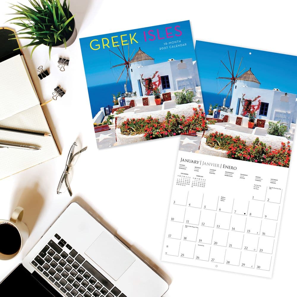 Greek Isles 2027 Mini Wall Calendar Third Alternate Image