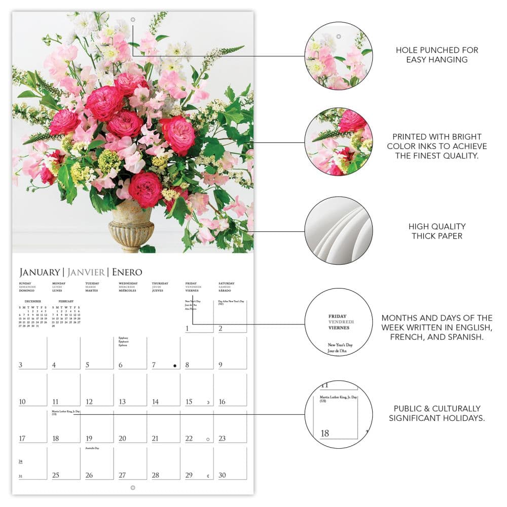 Garden Bouquets 2027 Mini Wall Calendar Second Alternate Image