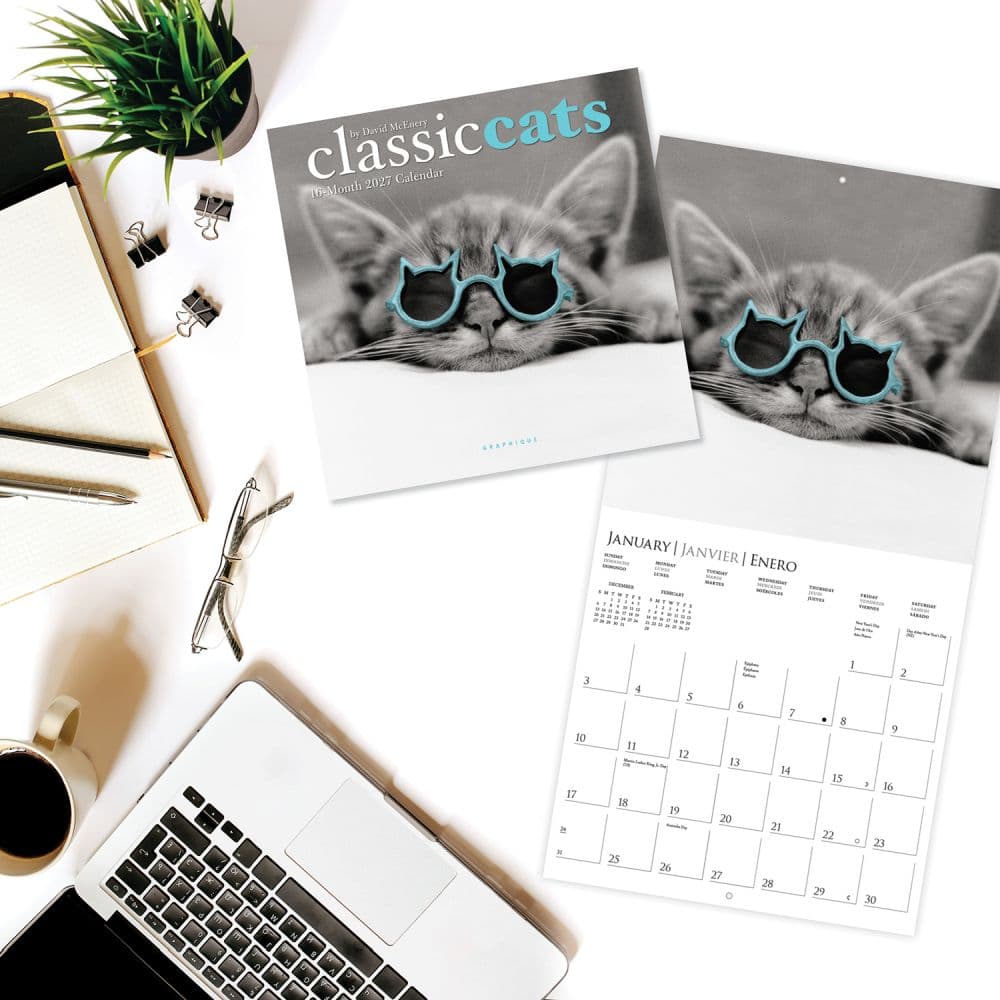 Classic Cats 2027 Mini Wall Calendar Third Alternate Image