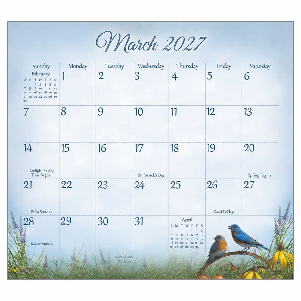 Songbirds 2027 Magnetic Calendar by Hautman Brothers Third Alternate Image