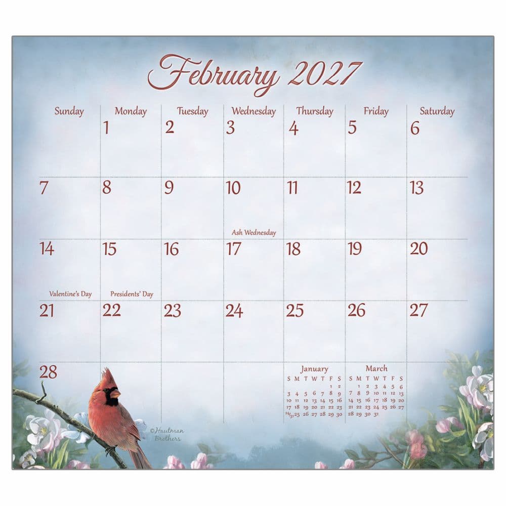 Songbirds 2027 Magnetic Calendar by Hautman Brothers Fourth Alternate Image