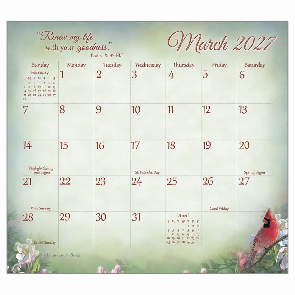 Songbirds of Faith 2027 Magnetic Calendar by Hautman Brothers Main Product Image