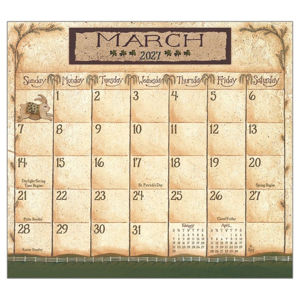 Folk Art by David Harden 2027 Magnetic Calendar Third Alternate Image