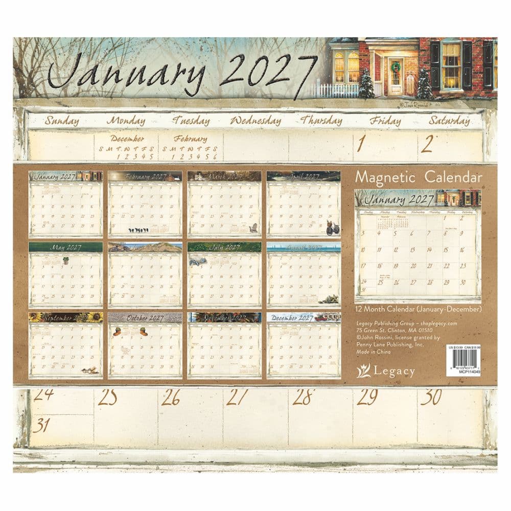 Life Itself 2027 Magnetic Calendar by John Rossini First Alternate Image