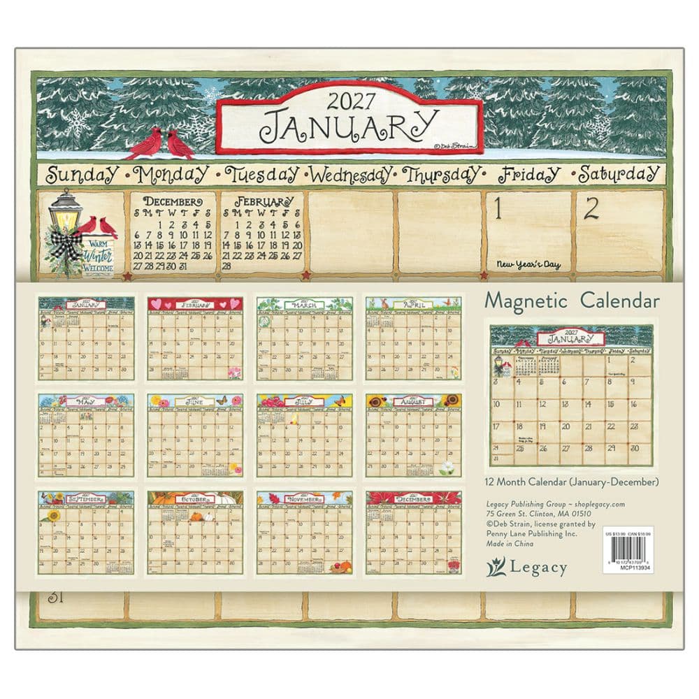 Coming Home 2027 Magnetic Calendar by Deb Strain First Alternate Image