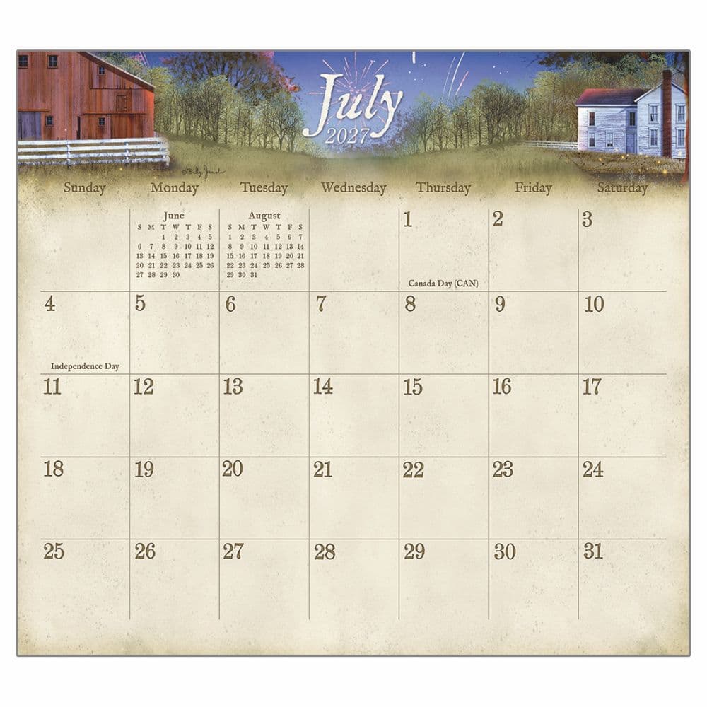 Road Home 2027 Magnetic Calendar by Billy Jacobs Third Alternate Image