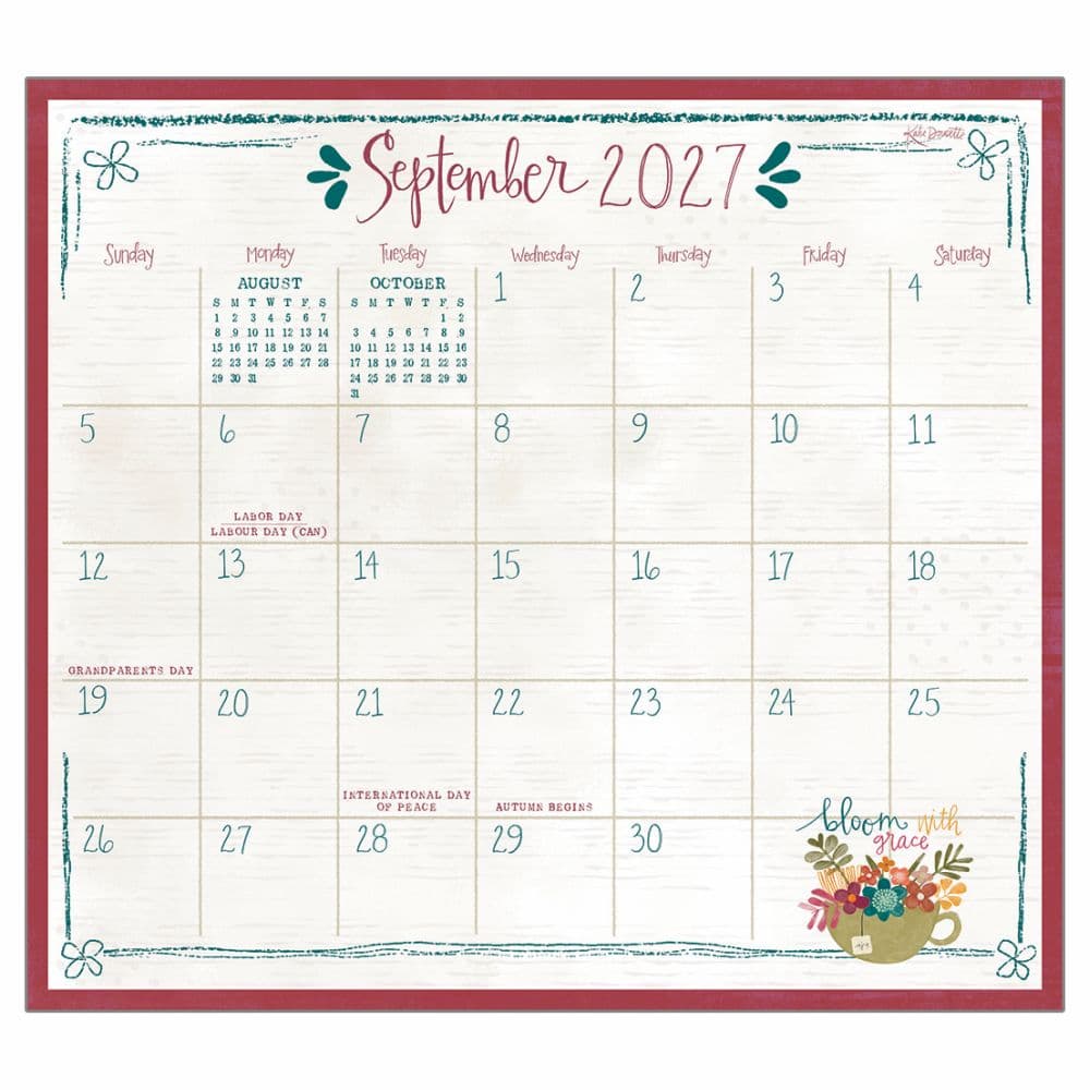 Tea Time 2027 Magnetic Calendar by Katie Doucette Third Alternate Image