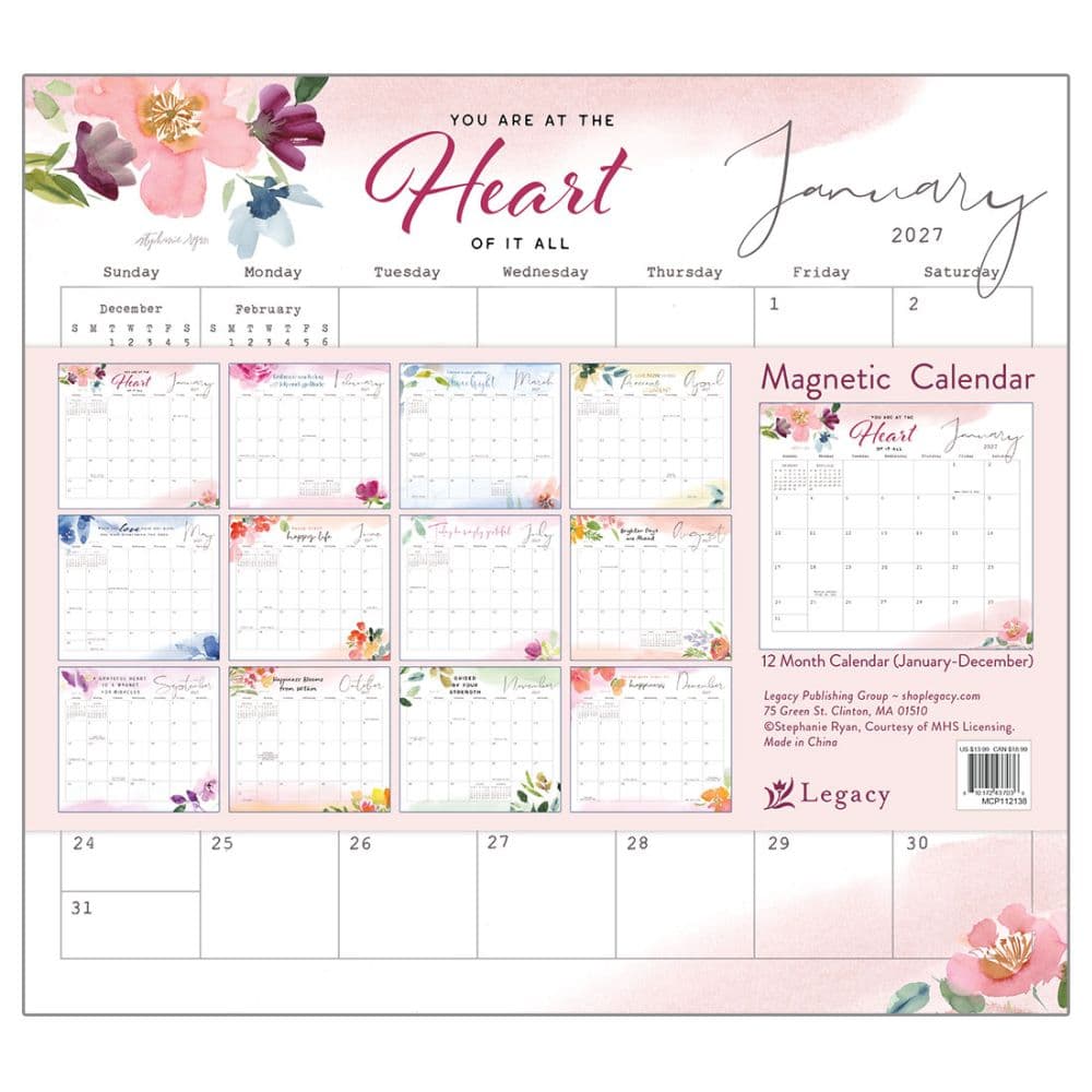 Gratitude 2027 Magnetic Calendar by Stephanie Ryan First Alternate Image