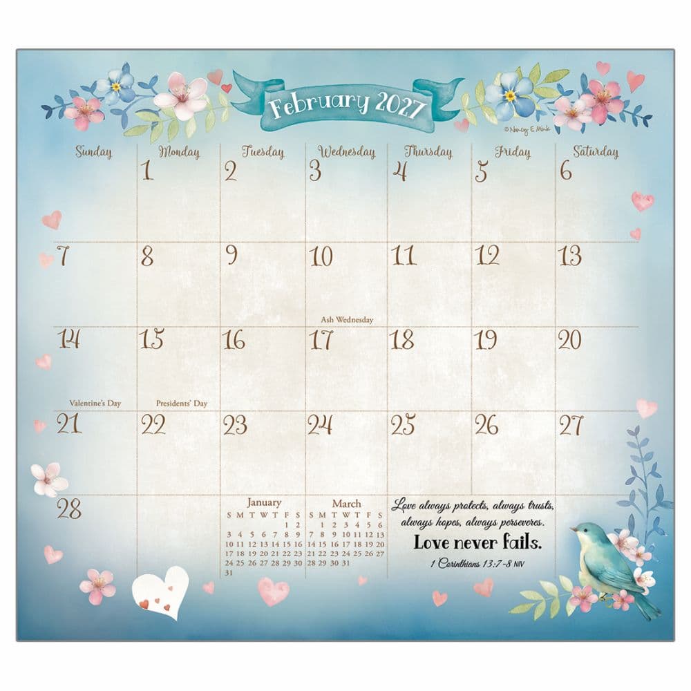 Faithful Heart and Home 2027 Magnetic Calendar by Nancy Mink Fourth Alternate Image