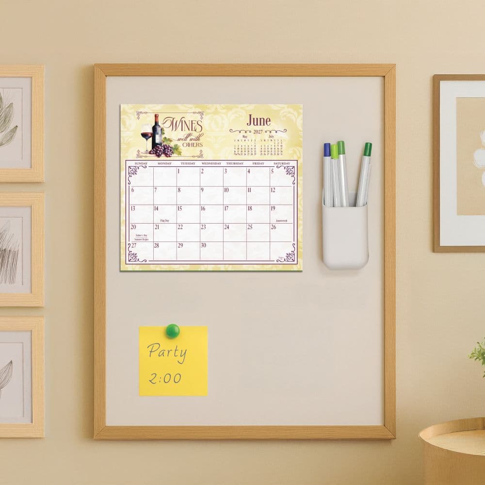 Wine 2027 Magnetic Calendar by Mollie B Second Alternate Image