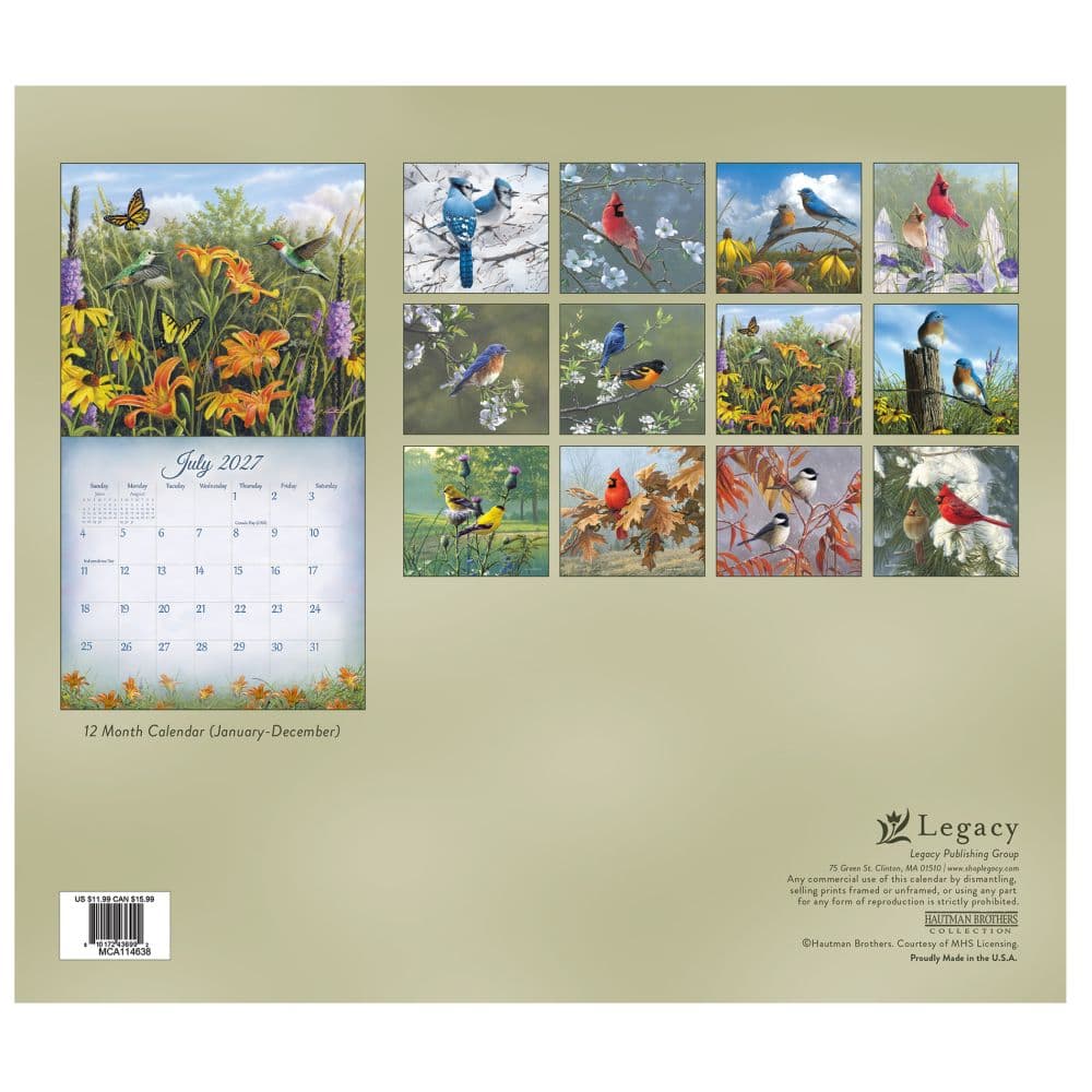 Songbirds 2027 Mini Wall Calendar by Hautman Brothers First Alternate Image