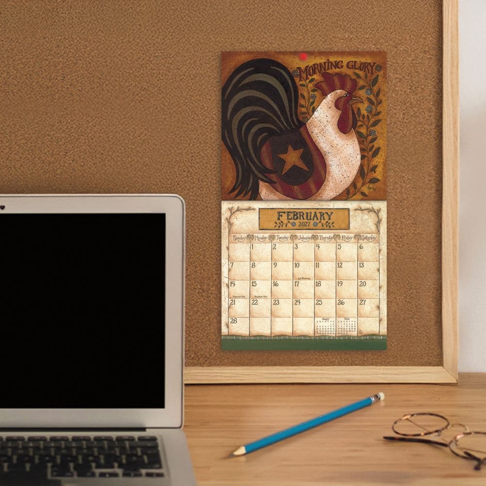 Folk Art by David Harden 2027 Mini Wall Calendar Third Alternate Image