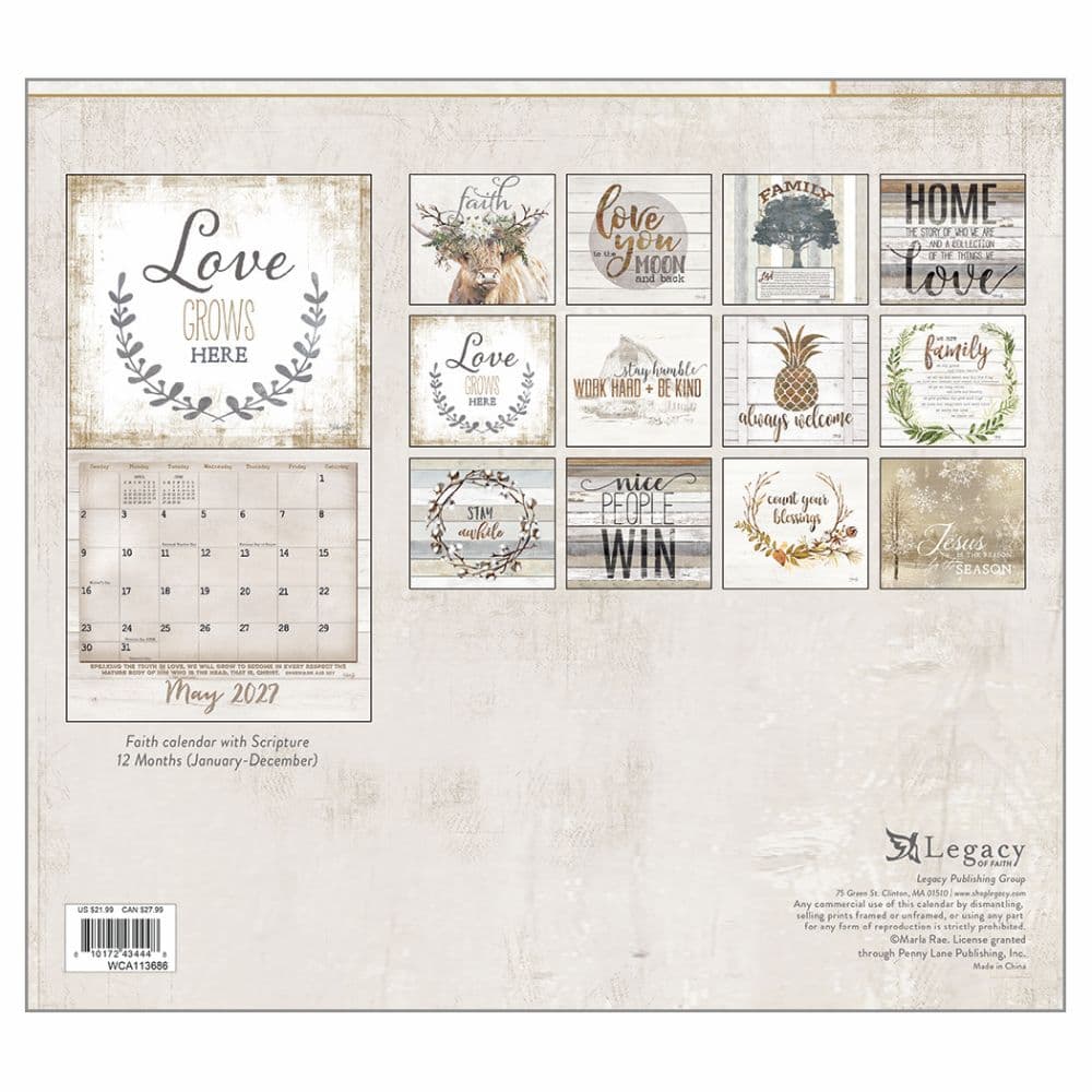 Faith and Family 2027 Wall Calendar by Marla Rae First Alternate Image
