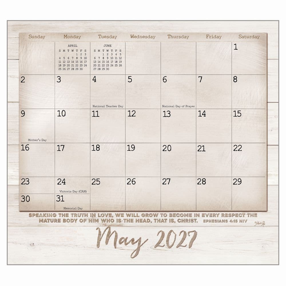 Faith and Family 2027 Wall Calendar by Marla Rae Second Alternate Image