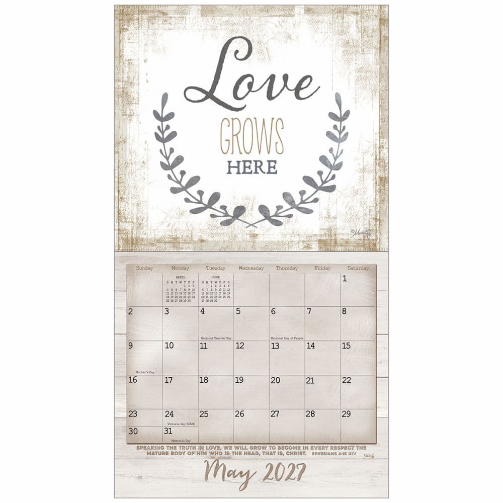 Faith and Family 2027 Wall Calendar by Marla Rae Third Alternate Image