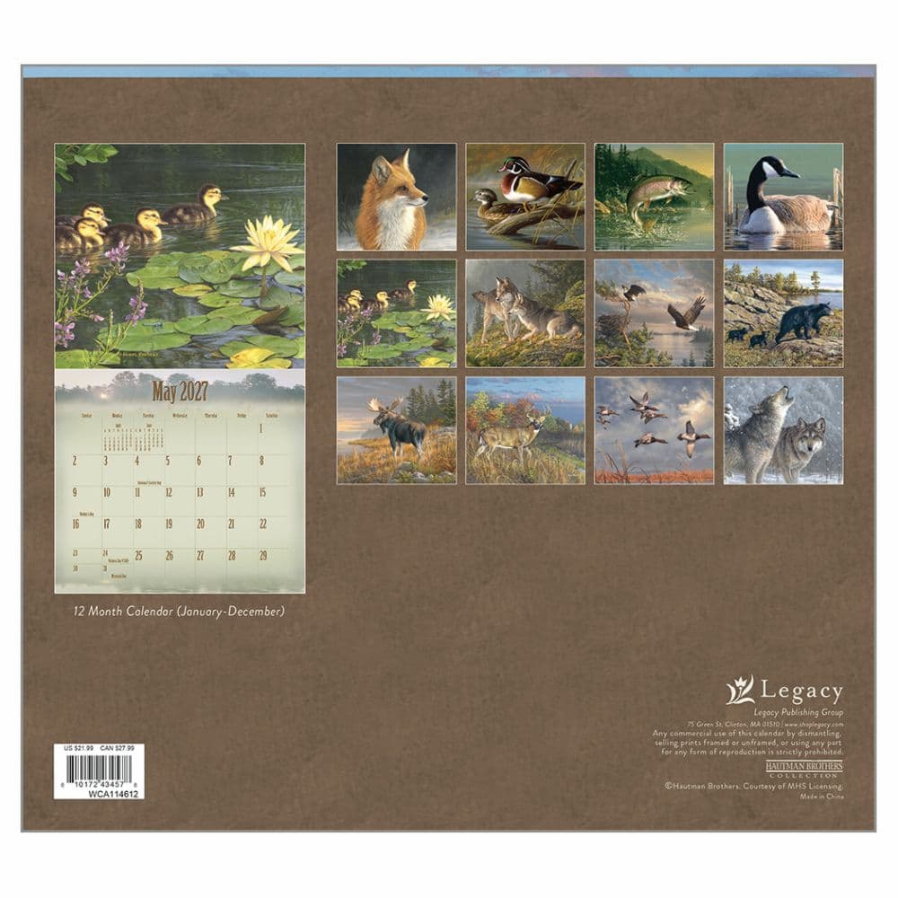 Wildlife 2027 Wall Calendar by Hautman Brothers First Alternate Image
