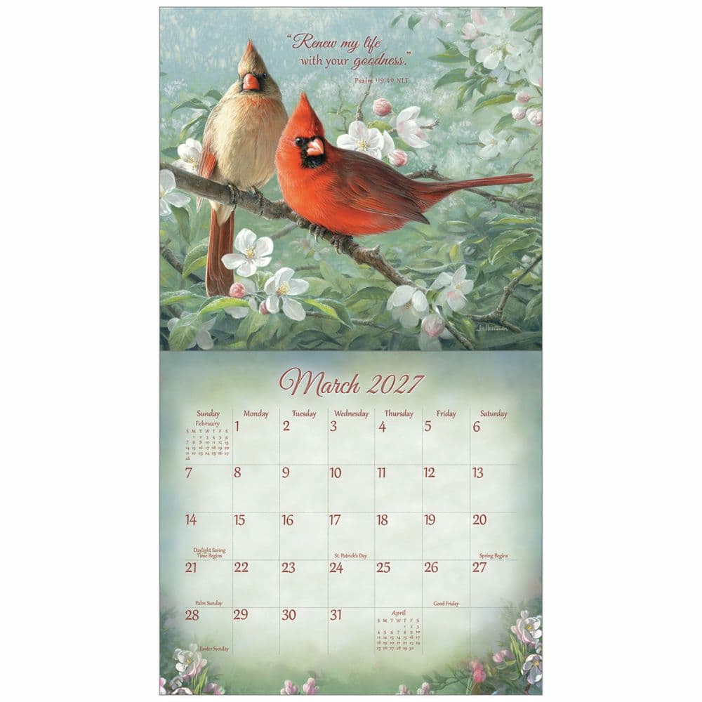 Songbirds of Faith 2027 Wall Calendar by Hautman Brothers Third Alternate Image