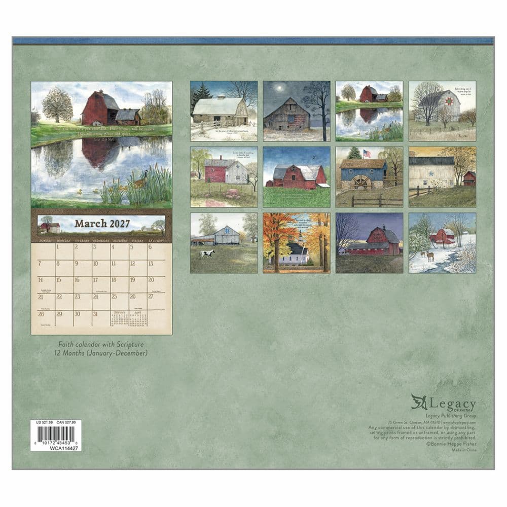 Country Blessings 2027 Wall Calendar by Bonnie Heppe Fisher First Alternate Image