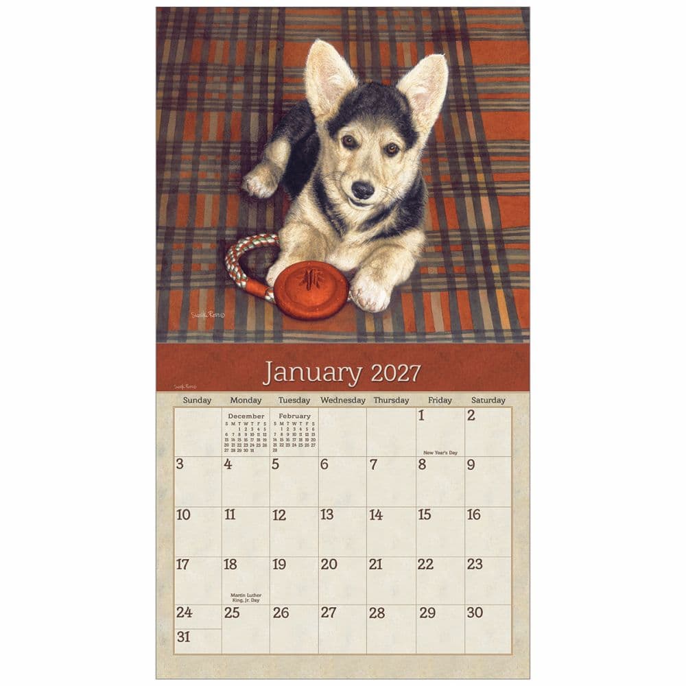 Puppies 2027 Wall Calendar by Sueellen Ross Third Alternate Image
