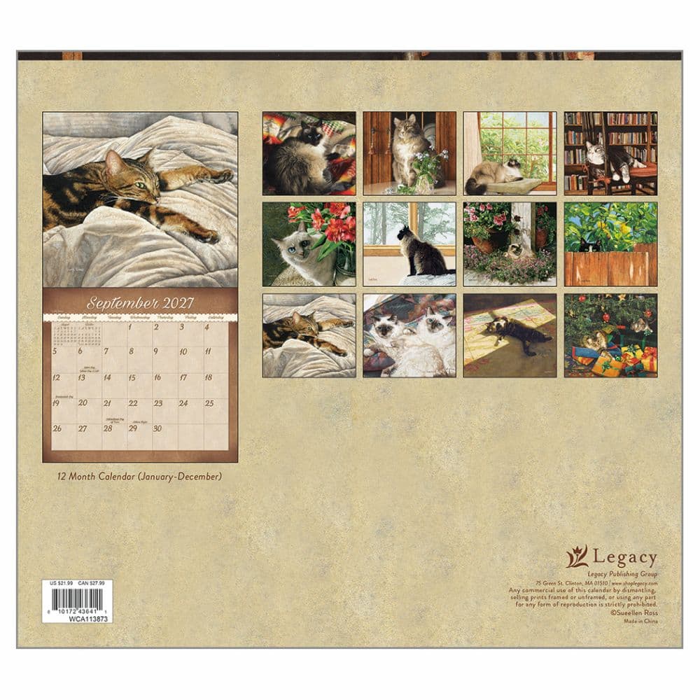 Cats We Love 2027 Wall Calendar by Sueellen Ross First Alternate Image