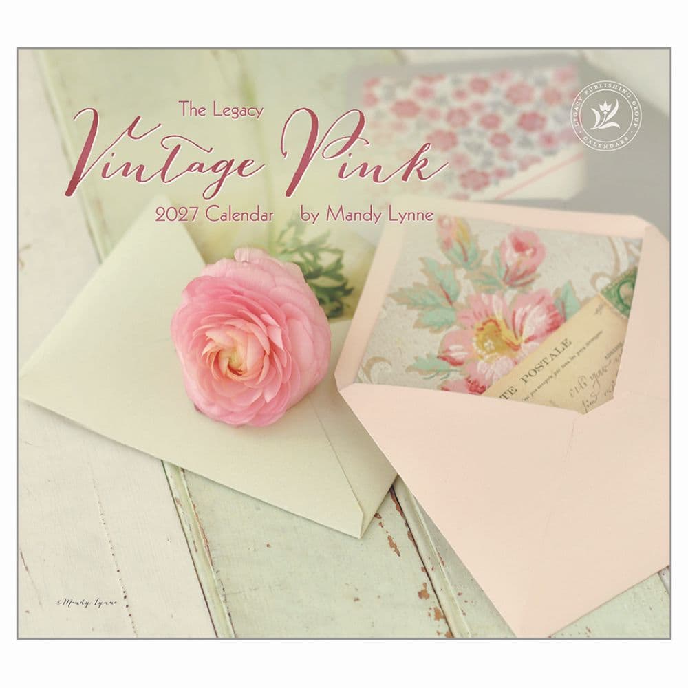 Vintage Pink 2027 Wall Calendar by Mandy Lynne cover