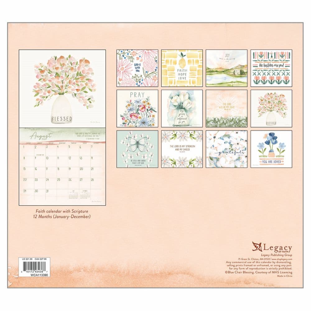 Grace Upon Grace 2027 Wall Calendar by Blue Chair Blessings First Alternate Image