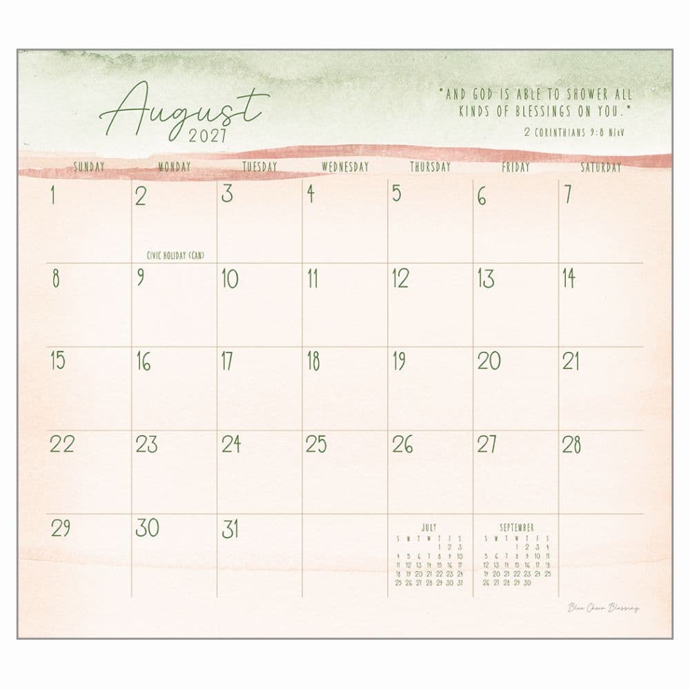 Grace Upon Grace 2027 Wall Calendar by Blue Chair Blessings Second Alternate Image