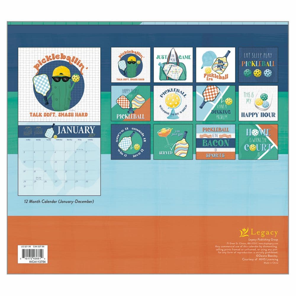 Pickleball Is Life 2027 Wall Calendar First Alternate Image