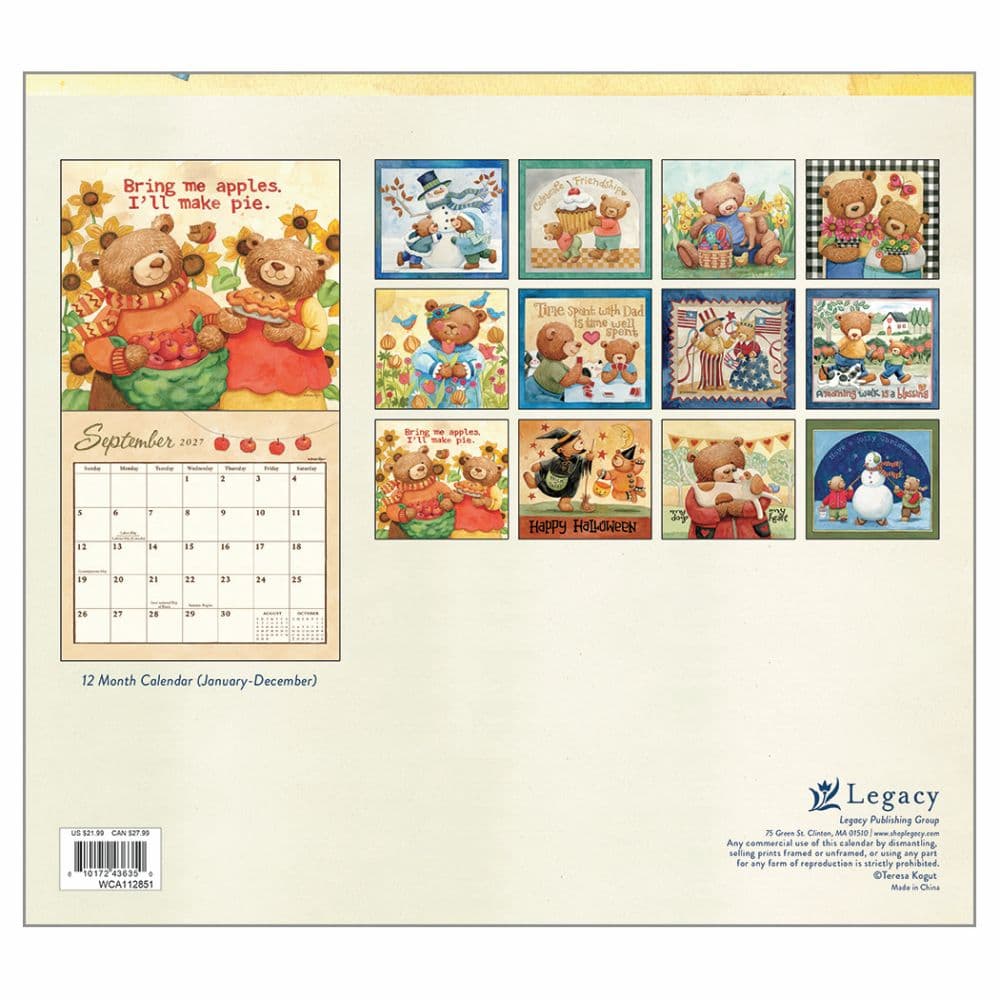 Bears 2027 Wall Calendar by Teresa Kogut First Alternate Image